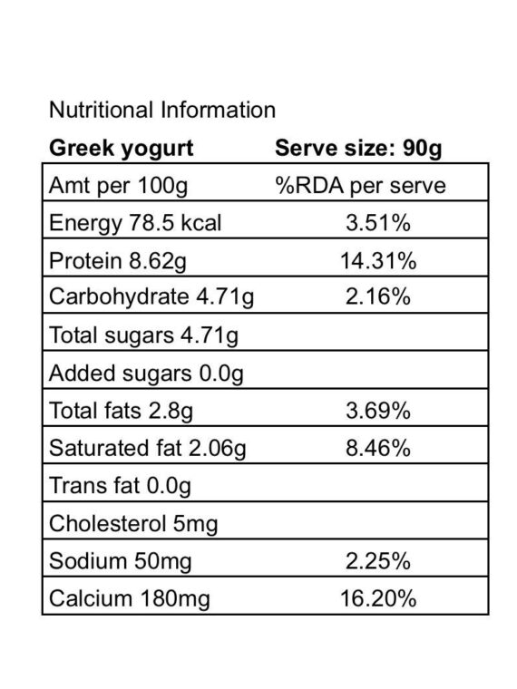 Natural Greek Yogurt