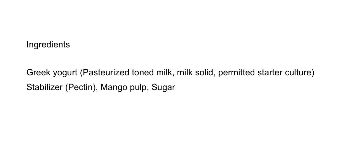Alphonso Mango Greek Yogurt