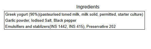 garlic dip ingredients