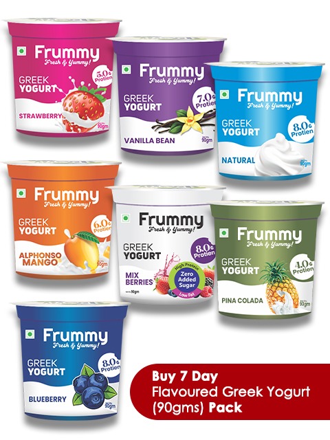 Buy 7 Day Flavoured Greek Yogurt (90gms) Pack